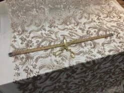 New Champagne Designed Embroidery Stretch Sequin 4 Way On A Mesh Lace Fabric Sold By The Yard -Luxtex Store new champagne designed embroidery stretch sequin 4 way on a mesh lace fabric sold by the yard 426686