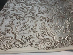 New Champagne Designed Embroidery Stretch Sequin 4 Way On A Mesh Lace Fabric Sold By The Yard -Luxtex Store new champagne designed embroidery stretch sequin 4 way on a mesh lace fabric sold by the yard 516655