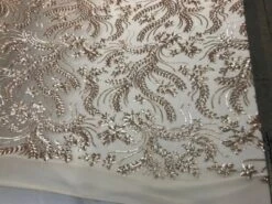 New Champagne Designed Embroidery Stretch Sequin 4 Way On A Mesh Lace Fabric Sold By The Yard -Luxtex Store new champagne designed embroidery stretch sequin 4 way on a mesh lace fabric sold by the yard 623229