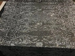 New Design 4 Way Stretch Sequins On A Mesh Lace Fabric For Decorations Fashion Wedding Prom Dresses -Luxtex Store new design 4 way stretch sequins on a mesh lace fabric for decorations fashion wedding prom dresses 793887