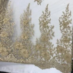 New Design French Bridal Veil Wedding Heavy Embroidered Border Lace With Beads And Sequin -Luxtex Store new design french bridal veil wedding heavy embroidered border lace with beads and sequin 258089