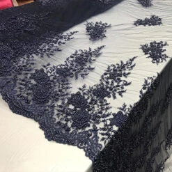 New Design French Bridal Veil Wedding Heavy Embroidered Border Lace With Beads And Sequin -Luxtex Store new design french bridal veil wedding heavy embroidered border lace with beads and sequin 454204