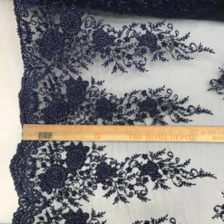 New Design French Bridal Veil Wedding Heavy Embroidered Border Lace With Beads And Sequin -Luxtex Store new design french bridal veil wedding heavy embroidered border lace with beads and sequin 626058