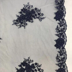 New Design French Bridal Veil Wedding Heavy Embroidered Border Lace With Beads And Sequin -Luxtex Store new design french bridal veil wedding heavy embroidered border lace with beads and sequin 715050