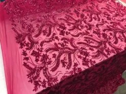 New Design Fuchsia Embroidered 4 Way Stretch Sequin Mesh Lace Fabric Sold By The Yard -Luxtex Store new design fuchsia embroidered 4 way stretch sequin mesh lace fabric sold by the yard 552979