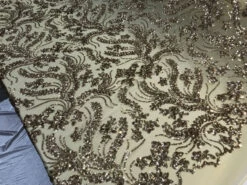 New Design Gold Embroidered 4 Way Stretch Sequin Fabric Sold By The Yard -Luxtex Store new design gold embroidered 4 way stretch sequin fabric sold by the yard 848257