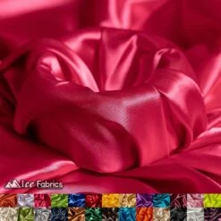 New Shiny Hot Pink Charmeuse Stretch Satin Fabric -Luxtex Store new shiny hot pink charmeuse stretch satin fabric 744973