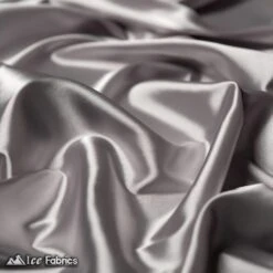 New Shiny Silver Charmeuse Stretch Satin Fabric -Luxtex Store new shiny silver charmeuse stretch satin fabric 248241