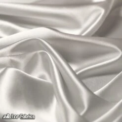 New Shiny White Charmeuse Stretch Satin Fabric -Luxtex Store new shiny white charmeuse stretch satin fabric 539716