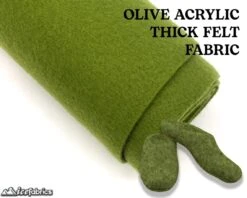 Olive Felt Material Acrylic Felt Material 1.6mm Thick -Luxtex Store olive felt material acrylic felt material 16mm thick 356173