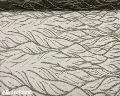 Olive Green Handmade Beaded Fabric / Lace Fabric With Sequin -Luxtex Store olive green handmade beaded fabric lace fabric with sequin 185269