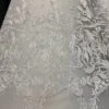 ONE Yard Mesh Lace Embroidered Fabric Leafs Design With Stones (White Color) High Quality Lace For Wedding/Prom/ Night Gowns Dress/ Fashion. -Luxtex Store one yard mesh lace embroidered fabric leafs design with stones white color high quality lace for weddingprom night gowns dress fashion 110363