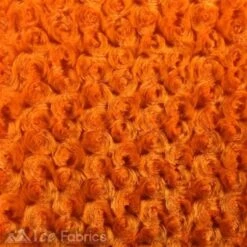 Orange Minky Rose Rosebud Fabric Blanket Fabric