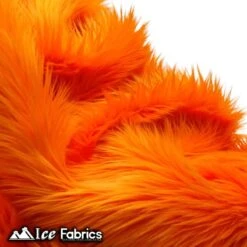 Luxtex Store -Luxtex Store orange mohair faux fur fabric wholesale 20 yards bolt 914479