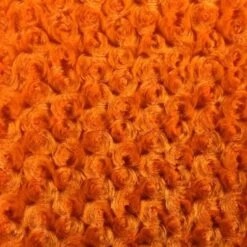 Orange Rosebud Minky Fabric by the Yard