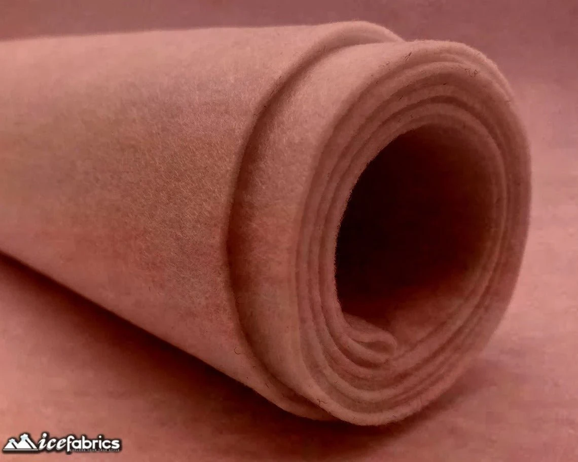 Peach Acrylic Felt Fabric / 1.6mm Thick _ 72” Wide 3 Peach Acrylic Felt Fabric / 1.6mm Thick _ 72” Wide