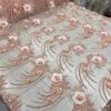 Peach Beaded Bridal Mesh Lace With Sequins Fabric For Wedding Fashion Dress -Luxtex Store peach beaded bridal mesh lace with sequins fabric for wedding fashion dress 696786