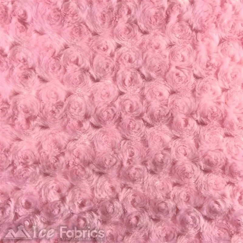 Peach Minky Rose Rosebud Fabric Blanket Fabric 3 Peach Minky Rose Rosebud Fabric Blanket Fabric