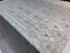 Peach New Elegant Design Full Embroidered Sequin 4 Way Stretch Fabric Sold By The Yard -Luxtex Store peach new elegant design full embroidered sequin 4 way stretch fabric sold by the yard 300057