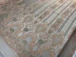 Peach New Elegant Design Full Embroidered Sequin 4 Way Stretch Fabric Sold By The Yard -Luxtex Store peach new elegant design full embroidered sequin 4 way stretch fabric sold by the yard 319933