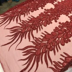 Peacock 3D Feathers Embroidered Beaded Mesh Lace With Sequins Fabric -Luxtex Store peacock 3d feathers embroidered beaded mesh lace with sequins fabric 182060