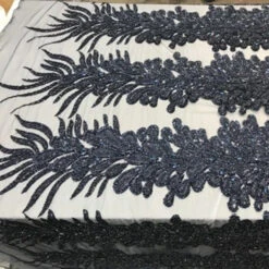 Peacock 3D Feathers Embroidered Beaded Mesh Lace With Sequins Fabric -Luxtex Store peacock 3d feathers embroidered beaded mesh lace with sequins fabric 224261