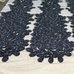 Peacock 3D Feathers Embroidered Beaded Mesh Lace With Sequins Fabric -Luxtex Store peacock 3d feathers embroidered beaded mesh lace with sequins fabric 414157