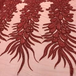 Peacock 3D Feathers Embroidered Beaded Mesh Lace With Sequins Fabric -Luxtex Store peacock 3d feathers embroidered beaded mesh lace with sequins fabric 426859