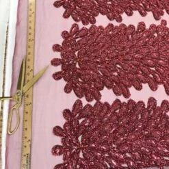 Peacock 3D Feathers Embroidered Beaded Mesh Lace With Sequins Fabric -Luxtex Store peacock 3d feathers embroidered beaded mesh lace with sequins fabric 458212