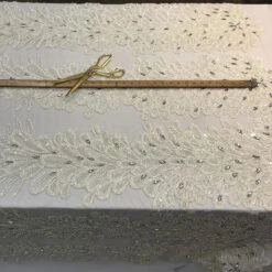 Peacock 3D Feathers Embroidered Beaded Mesh Lace With Sequins Fabric -Luxtex Store peacock 3d feathers embroidered beaded mesh lace with sequins fabric 835946