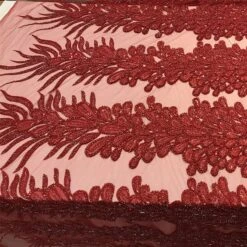 Peacock 3D Feathers Embroidered Beaded Mesh Lace With Sequins Fabric -Luxtex Store peacock 3d feathers embroidered beaded mesh lace with sequins fabric 996450