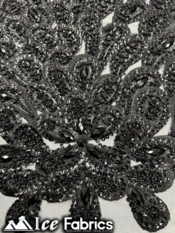 Peacock Feather Embroidered Beaded Fabric -Luxtex Store peacock feather embroidered beaded fabric 223590