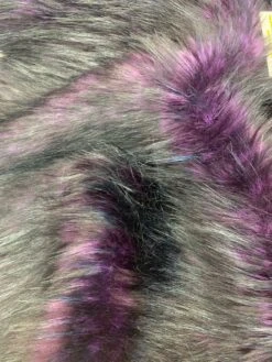 Plum Black Husky Faux Fur Fabric - Shaggy Fur Luxury Fabric -Luxtex Store plum black husky faux fur fabric shaggy fur luxury fabric 704745
