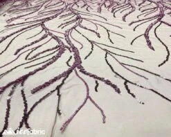 Plum Handmade Beaded Fabric / Lace Fabric With Sequin -Luxtex Store plum handmade beaded fabric lace fabric with sequin 958515