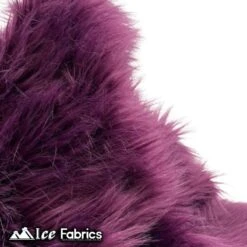 Plum Mohair Faux Fur Fabric Wholesale (20 Yards Bolt)