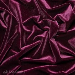 Plum Wholesale Velvet Fabric Stretch | 60" Wide -Luxtex Store plum wholesale velvet fabric stretch 60 wide 519020