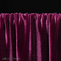 Plum Wholesale Velvet Fabric Stretch | 60" Wide -Luxtex Store plum wholesale velvet fabric stretch 60 wide 625755