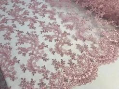 Prom Design Transparent Bridal Mesh Lace Embroidered Wedding Fabric -Luxtex Store prom design transparent bridal mesh lace embroidered wedding fabric 242794