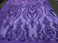 Purple Arabic Design Embroidered 4 Way Stretch Sequin Fabric Sold By The Yard -Luxtex Store purple arabic design embroidered 4 way stretch sequin fabric sold by the yard 160213