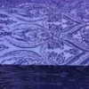 Purple Arabic Design Embroidered 4 Way Stretch Sequin Fabric Sold By The Yard