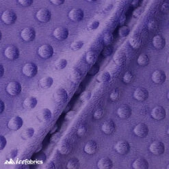 Purple Dot Bubble Minky Fabric By The Yard
