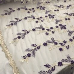 Purple Flower Design Prom Bridal Fabric Embroidered Mesh Lace 13 Purple Flower Design Prom Bridal Fabric Embroidered Mesh Lace -Luxtex Store purple flower design prom bridal fabric embroidered mesh lace 198652