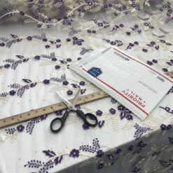 Purple Flower Design Prom Bridal Fabric Embroidered Mesh Lace 17 Purple Flower Design Prom Bridal Fabric Embroidered Mesh Lace -Luxtex Store purple flower design prom bridal fabric embroidered mesh lace 835647