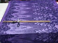 Purple Luxury Design Embroidered 4 Way Stretch Sequin Fabric Sold By The Yard For Bridal-ware -Luxtex Store purple luxury design embroidered 4 way stretch sequin fabric sold by the yard for bridal ware 755184