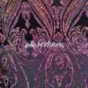 Purple, Orange Geometric Embroidered 4 Way Stretch Sequin Mesh Fabric -Luxtex Store purple orange geometric embroidered 4 way stretch sequin mesh fabric 841258