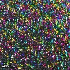 Rainbow On Black Emma Stretch Velvet Fabric With Embroidery Sequin 9 Rainbow On Black Emma Stretch Velvet Fabric With Embroidery Sequin -Luxtex Store rainbow on black emma stretch velvet fabric with embroidery sequin 363209