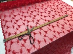 Red Hand Embroidered Beaded Mesh Laces Bridal Wedding Prom Dresses Decorations Night Gowns Fashion Runners Customs By The Yard -Luxtex Store red hand embroidered beaded mesh laces bridal wedding prom dresses decorations night gowns fashion runners customs by the yard 897434