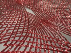Red Luxury Design Embroidered 4 Way Stretch Sequin Fabric For Wedding Prom Dresses Tablecloths Night Gowns -Luxtex Store red luxury design embroidered 4 way stretch sequin fabric for wedding prom dresses tablecloths night gowns 205702