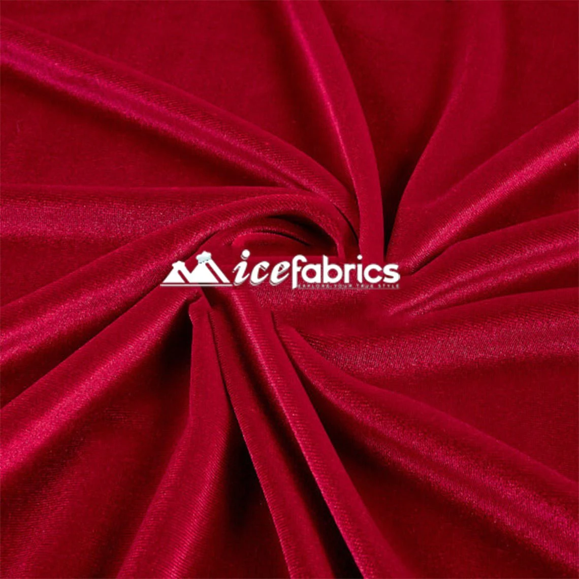 Red Velvet Fabric (70 Yards Bolt) Stretch Velvet Fabric 3 Red Velvet Fabric (70 Yards Bolt) Stretch Velvet Fabric