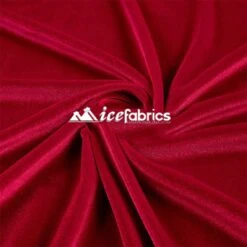 Red Velvet Fabric (80 Yards Bolt) Stretch Velvet Fabric